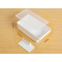 Cutie de Unt, Vafy, cu Capac, Multifunctionala, cu Spatula Portionare, 15.9 x 8.8 x 4.9 cm, Alb