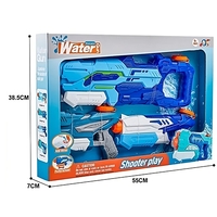 Set 3x Pistol cu Apa pentru Copii, Flippy, 6ani+, Albastru, 1x 1000 ML + 2x 300 ML