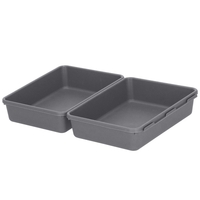 Organizator sertar bucatarie, 8 piese, gri