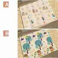 Covoras pentru Copii, Flippy, cu 2 Fete, Model Zmeu/Ursi, din XPE+PE, Impermeabil, Antiderapant, Protectie Termica, +3 Luni, Pliabil, 180 x 200 x 1.5 cm, Multicolor