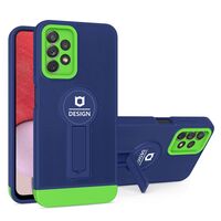 Husa Armor Design cu Stand pentru iPhone 11 Pro, Albastru/ Verde, Suport Auto Magnetic, Wireless Charge, Protectie Antisoc, Vafy