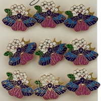 Set 12 Brose Martisor Primavara, Jolie, Model Fluture pe Floricele, Multicolor