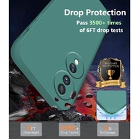 Husa de Protectie, Vafy, pentru Honor 70, Liquid Silicone, cu Microfibra pe Interior, Protectie Antisoc, Compatibil Incarcare Wireless, Verde