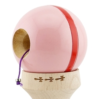 Kendama X Originala Silken, Profesionala, Flippy, Cupe Mari KING SIZE V3, Super Sticky, Gaura in Baza, Rulment Metalic, din lemn 18 cm, Ata 62/65 cm, Roz