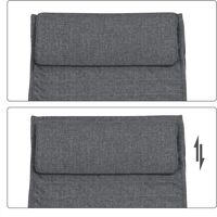 SONGMICS Scaun balansoar din lemn, suport picioare reglabil, maxim 150kg, 67x115x91cm, gri si alb