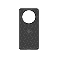 Husa de Protectie pentru Huawei Mate 60 Pro, Vafy, Protectie 360, din TPU cu element de Carbon, Anti Alunecare, 1.8 mm, Negru