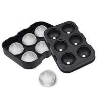 Forma pentru Gheata, Flippy, 6 Forme Sferice, din Silicon, 17 x 12 x 6 cm, Negru