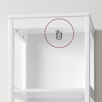 VASAGLE Dulap de baie tip coloana, din MDF, cu 2 sertare si 3 rafturi, 30x30x142 cm, alb