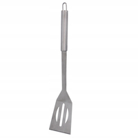Set 3 ustensile pentru gratar din otel inoxidabil, spatula, furculita si cleste, cu husa