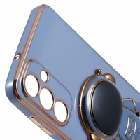 Husa Telefon 2in1, Vafy, Compatibila Samsung Galaxy S23, Carcasa TPU cu Suport Inclus Tip Astronaut, Protectie Camere, Albastru