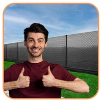 Plasa umbrire si intimitate pentru gard, 1.5m latime, 50m lungime, 185g densitate 95%, gri