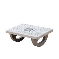 Suport Ergonimic pentru Picioare, Flippy, Plastic, cu Role de Masaj pentru Talpi, pentru Birou, Usor de Transportat, Detasabil, 33.5x24x12 cm, Gri