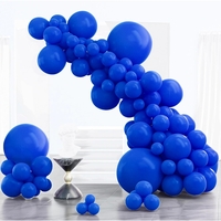 Set 12 Baloane, Flippy, din Latex Standard, 25 cm, Albastru
