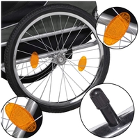 Remorca bicicleta pentru transport animale, cu acoperis impermeabil, maxim 40 kg, verde si negru