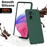 Husa de Protectie, Vafy, pentru Xiaomi Redmi 13T, Liquid Silicone, cu Microfibra pe Interior, Protectie Antisoc, Compatibil Incarcare Wireless, Verde
