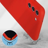 Husa protectie Vafy pentru Samsung S21 FE Liquid Silicone Rosu
