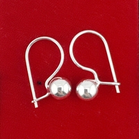 Cercei din Argint 925, Jolie Silver, pentru Dama, Model Tortita cu Bila, 1.8 g, Design Delicat si Romantic, Argintiu