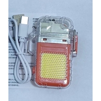 Lanterna Tip Breloc cu Bricheta, Vafy, Impermeabila, 3 Moduri Iluminare, 300 mAh, Incarcare USB-C, COB, Raza de Actiune 50 - 100 m, 7.4 x 4.9 x 1.7 cm, Portocaliu