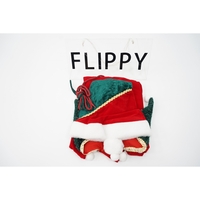 Costum Craciun, Flippy, Spiridus, rosu, 7 - 9 ani, catifea