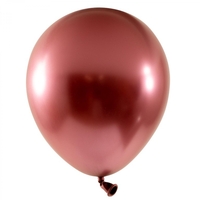 Set 12 Baloane, Flippy, din Latex Chrome, 25 cm, Rosu
