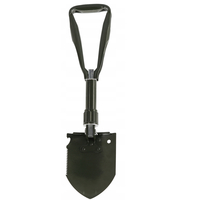 Lopata pliabila multifunctionala 6 in 1 pentru camping si gradina, otel mangan, 47 cm, negru