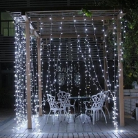 Instalatie Craciun Tip Turturi, 10 m, IP44, 286 Led-uri, Alb rece, 8 jocuri de lumini, Interconectabila, Prelungitor 3 m inclus, Fir Cupru, Vafy, Interior/Exterior