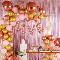 Balon Folie Metalizata Litera V, Flippy, 40 cm, Umflati cu Heliu sau Aer, Ambalaj Individual, Pai inclus, Rose Gold