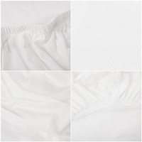 Set 4 huse universale pentru scaun, marime universala, poliester si spandex, 45 x 60 cm, alb