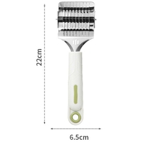Dispozitiv de taiat Taietei, Flippy, din Plastic cu Inox Razatoare, Curatator de Legume-Fructe, Maner Anti Alunecare, 22 x 6.5 cm Alb