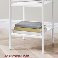 VASAGLE Noptiera cu sertar pentru dormitor, design scandinav, 35x35x70cm, alb