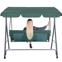 Leagan Balansoar Sersimo Luna cu Pernite pentru Terasa sau Gradina, 3 locuri, 220kg, verde
