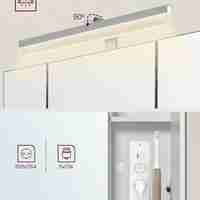 VASAGLE Dulap de baie de perete, cu oglinda si LED, prize si USB incorporate, 70x16x75 cm, alb