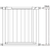 Poarta de siguranta Safety Gate pentru scari, ajustabila, din lemn cu structura otel, 89-96cm, negru maro
