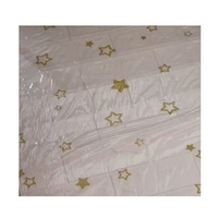 Set 10 Placi de Tapet, Vafy, Autoadezive, 70 x 77 cm, Suprafata Acoperita 5.3 mp, din PVC, Model Stelute Aurii, Alb