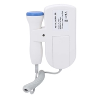 Monitor Fetal Doppler, Vafy, Monitorizare Sarcina, Ritm Cardiac, Ecran LCD 4.5 cm, 2 x Baterii AA (neincluse), Portabil, din ABS, 12.8 x 9.6 x 3 cm, Utilizare de la 9 Saptamani, Albastru
