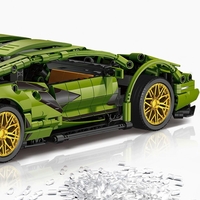 Joc de Construit, Flippy, Model Lamborghini, 1280 Piese, +6 Ani, Verde