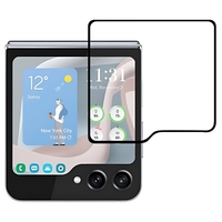Folie Sticla Securizata, Vafy, Pentru Samsung Galaxy Z Flip 5, Full Glue, Margini Negre, Transparent