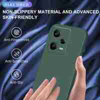 Husa de Protectie, Vafy, pentru Xiaomi Redmi Note 12 Pro 5G, Liquid Silicone, cu Microfibra pe Interior, Protectie Antisoc, Compatibil Incarcare Wireless, Verde