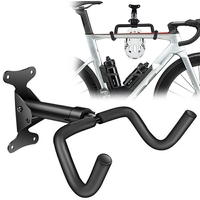 Suport bicicleta pliabil pentru perete, cu unghi reglabil, metal, 36x26x15 cm