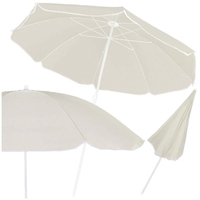 Umbrela de plaja pliabila cu inclinare reglabila, diametru 160 cm, bej