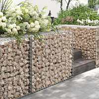 SONGMICS Cos de gabioane pentru pietre, otel galvanizat, 100x80x30cm, argintiu
