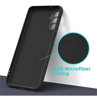 Husa de Protectie, Vafy, pentru Samsung Galaxy A35, Liquid Silicone, cu Microfibra pe Interior, Protectie Antisoc, Compatibil Incarcare Wireless, Negru