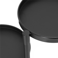 Suport metalic pentru flori cu 5 niveluri, structura pliabila, 48x48x79 cm, negru