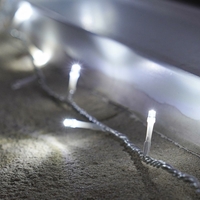 Instalatie de Craciun cu Baterii Tip Liniar, 2 jocuri de lumini, Fir Transparent 3 m 30 LED -uri, Alb Rece