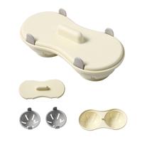 Recipient Dublu pentru Oua, Flippy, din Plastic , pentru Gatit la Microunde, 22 x 11.8 x 8 cm, Gri