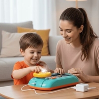 Joc Simulator de Condus, Flippy, 3-6 Ani, Volan Interactiv, Efecte Sonore, din ABS, USB Inclus, Verde