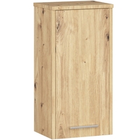 Dulap baie suspendat, cu usa si raft interior, PAL 16 mm, 30×22,5×60 cm, stejar artisan