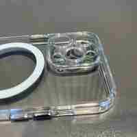 Husa protectie Vafy pentru iPhone 12 Pro Mag Safe, 2 in 1 incarcare si magnet, Silicone, Transparenta