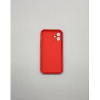Husa protectie Vafy compatibila cu Apple iPhone 12 Mini Liquid Silicone Ring cu suport rotativ Rosu