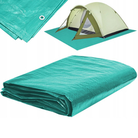 Prelata de protectie de dimensiune mare, laminata, impermeabila, cu protectie UV, 16x12 m, 70 GSM, verde